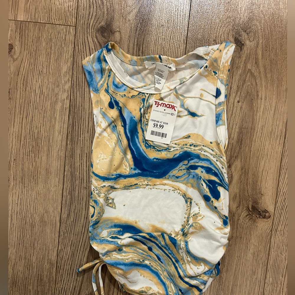 T.J.Maxx Marble Print Sleeveless Top